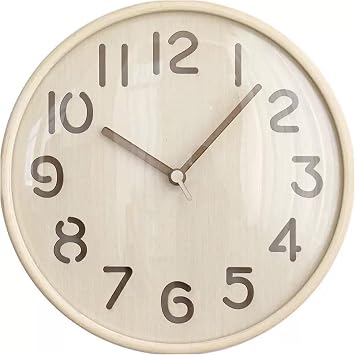 Wall Clock, Natural Wood Clock, Minimalist Design Clock, Wooden Decorative Wall Clock