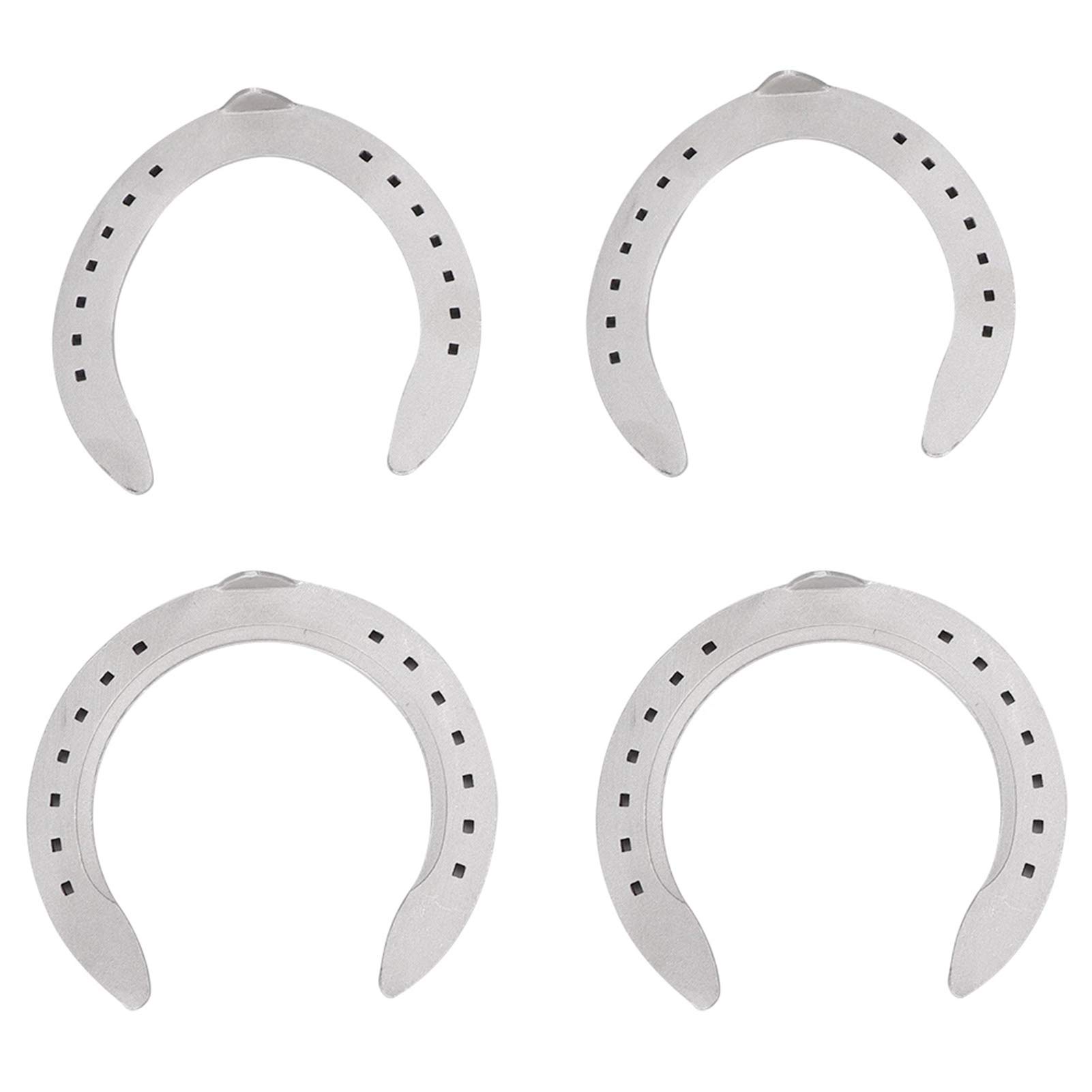 JTLB Lot de 4 fers à cheval en alliage d'aluminium - Outil d'équitation - Accessoires (taille 6)