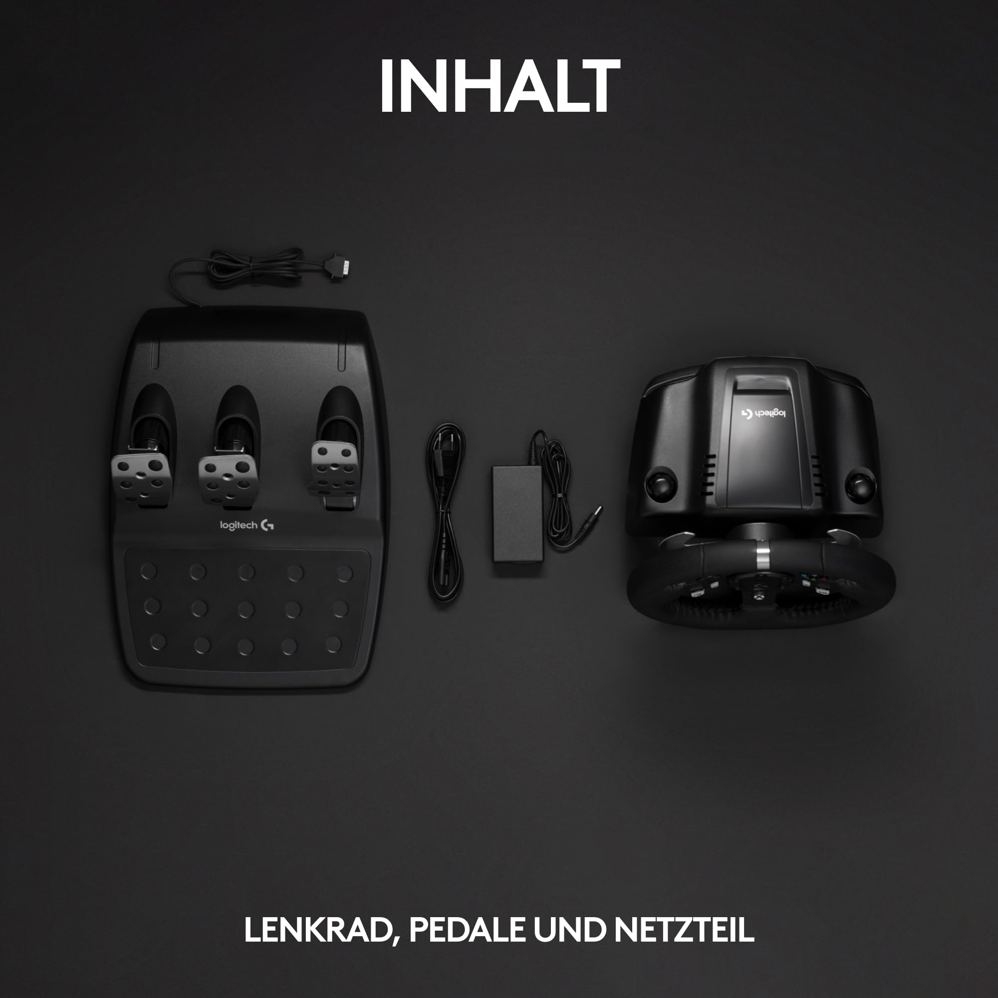 Logitech G920 Driving Force Gaming Rennlenkrad, Force Feedback, 900° Lenkbereich, Edelstahlpedale, für Xbox Series X|S, Xbox One/PC/Mac, Schwarz