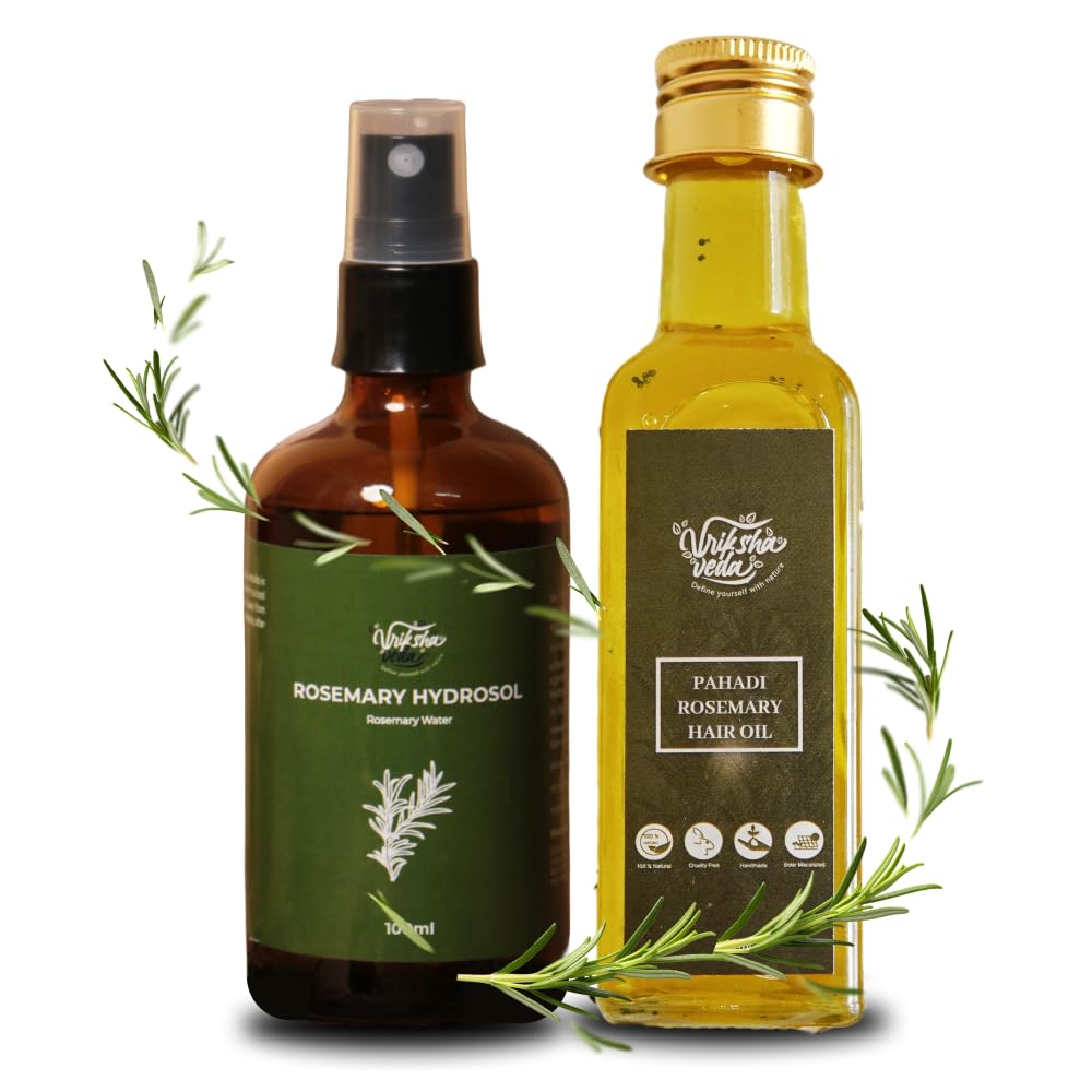 Pahadi Rosemary Hair Growth Combo I Rosemary Hydrosol (100 ml) & Pahadi Rosemary Hair Oil (100 ml) I For all Hair types I Unisex "-image-19