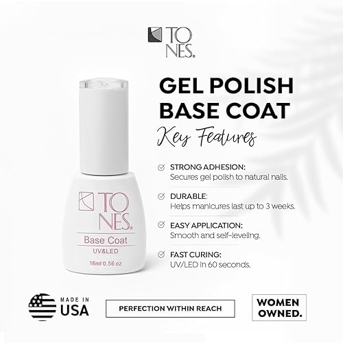 Miniatura 8 de TONES Capa superior de esmalte de gel, capa superior ultra duradera con LED UV para uñas de gel, capa superior de gel de alta calidad para manicura