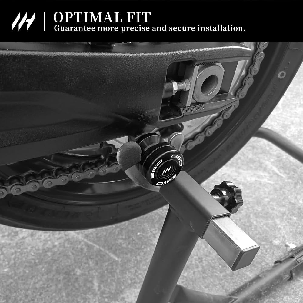 M8 Motorcycle Swingarm Spools For Daytona 660 2024-2025 CNC Aluminum Paddock Stand Sliders for Rear Swingarm Protection (See details below) daytona 660 Accessories (Black)