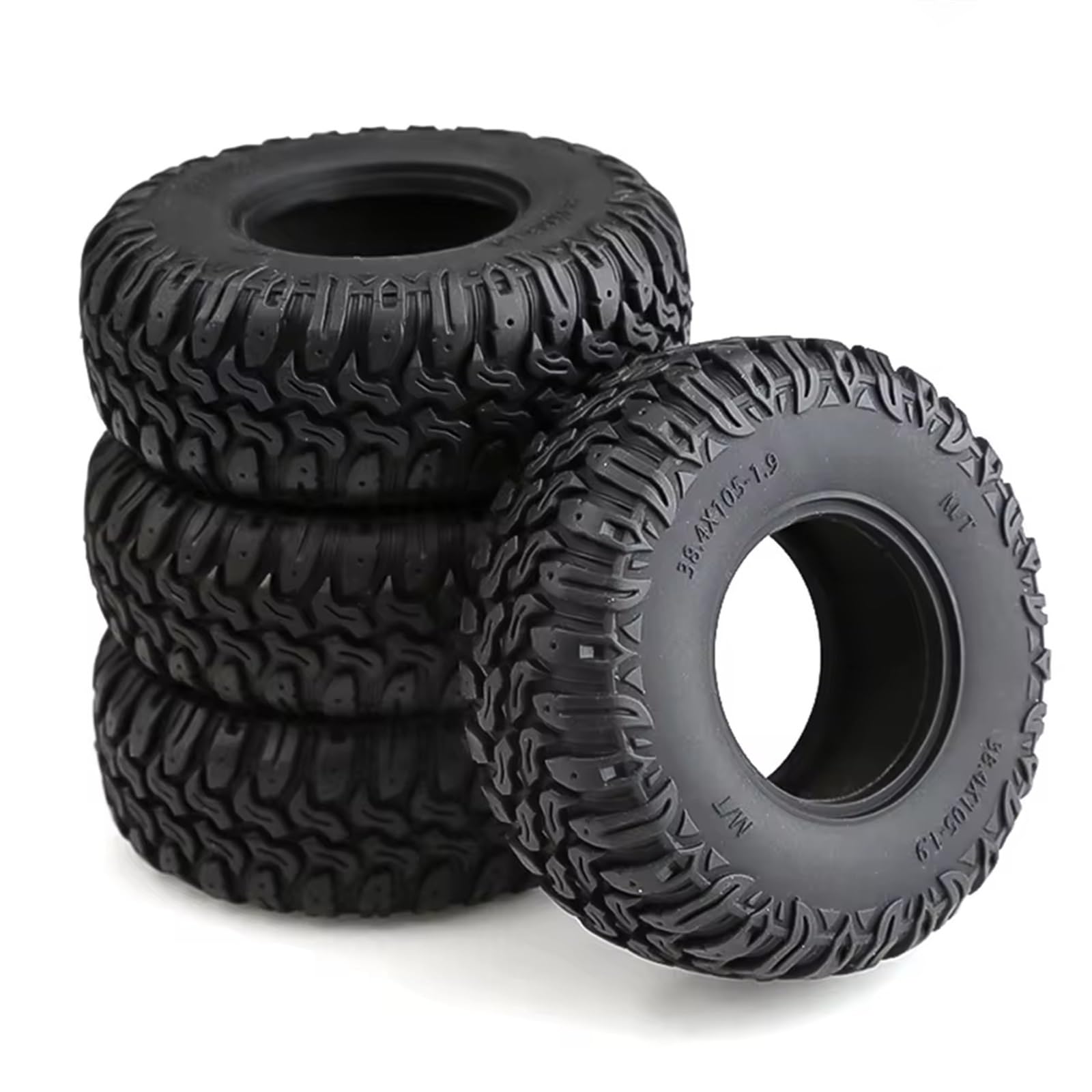 Neumático RC Compatible con TRX4 D90 para Axial SCX10 II III para Redcat 4 Piezas 105 MM 1.9 Neumáticos De Goma Rueda 1/10 RC Crawler Car