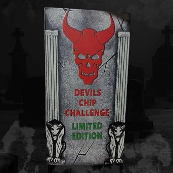 DEVILS CHIP CHALLENGE ® - Limited Edition World Hottest Chip with Carolina Reaper and Natural Flavour - Vegetarian Hottest Chip Challenge for Friends and Family Gatherings/Halloween/Parties (3)