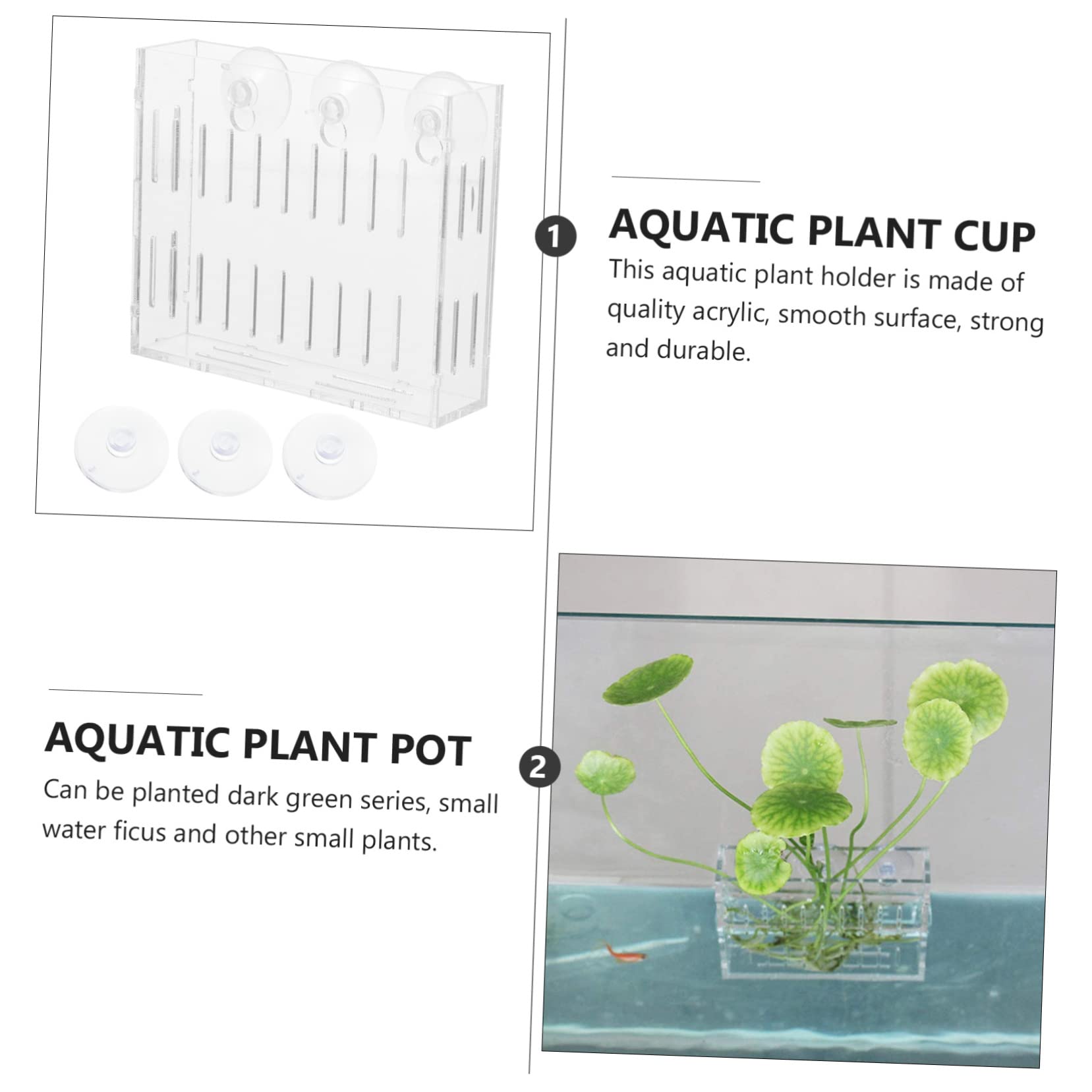Helder Acryl Aquarium Plantenpotten Met Zuignap,Visbak