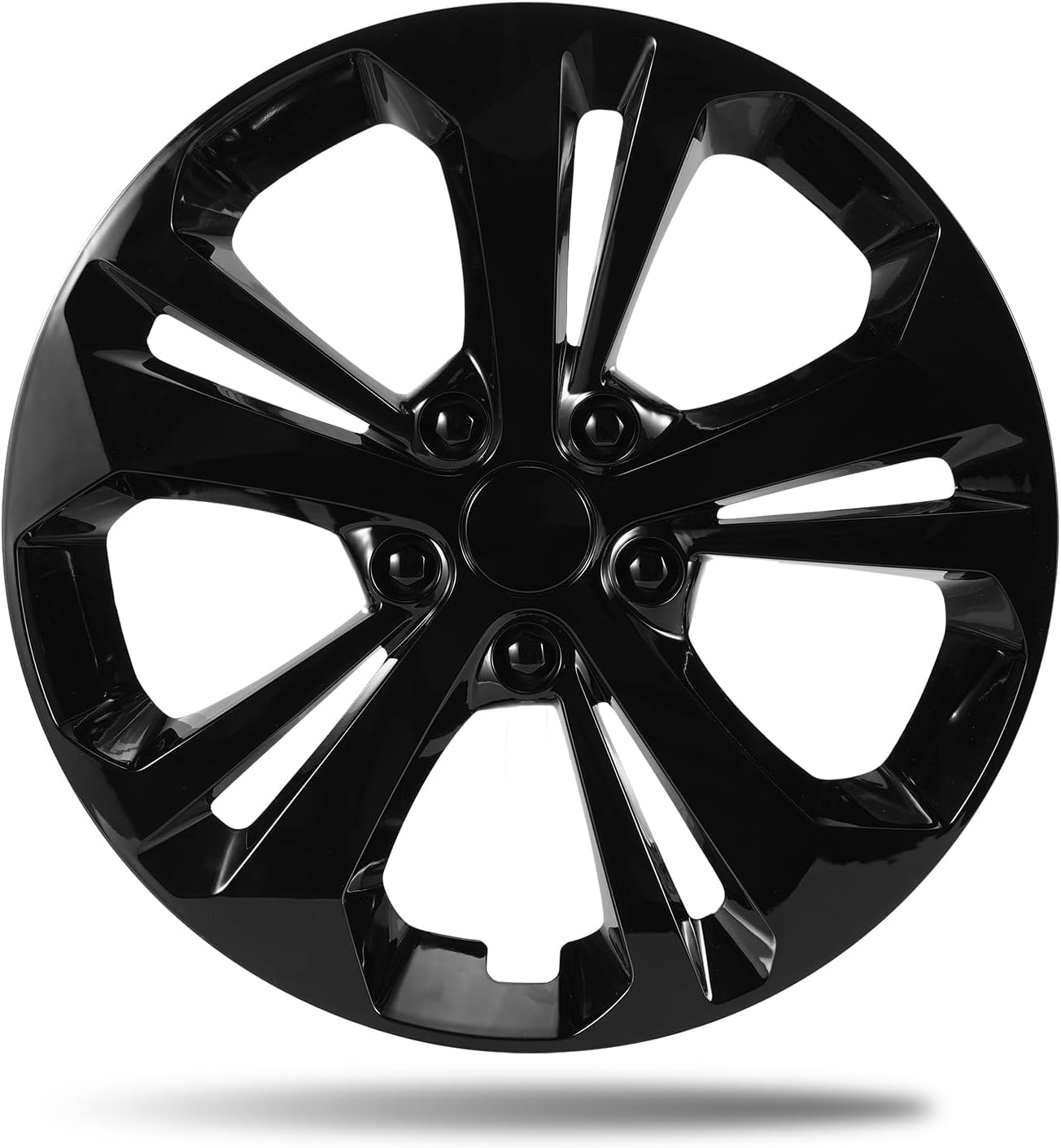 4-Pack Direct Replacement Hubcaps for 2024-2025 Chevrolet Trax - Fits 17 Inch Steel Wheels Only, Replaces GM OEM #42849058, Compatible with OE Wheels #42728011 Gloss Black Wheel Covers