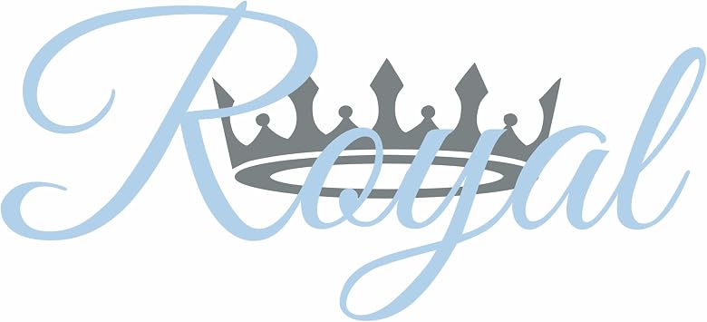Custom Name Prince Crown Personalized Name Decal - Boys Wall Decor - Matte Finish Vinyl - Indoor Use - Blue Letter Print