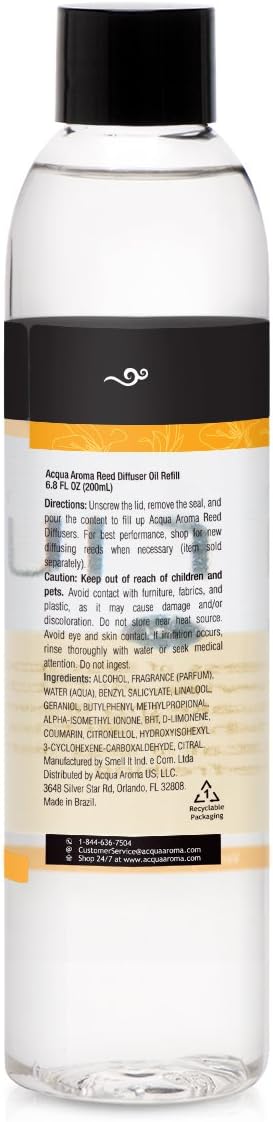 Acqua Aroma Vert Lily Reed Diffuser Oil Refill 6.8 FL OZ (200ml) Contains Essential Oils