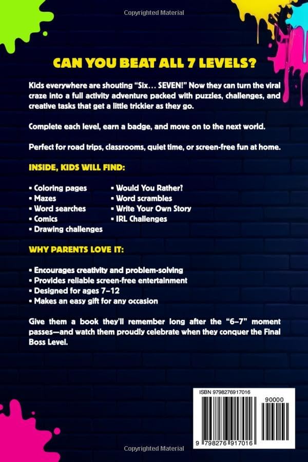 The Mega Six-Seven Activity Book for Kids: Hilarious Activities Inspired by the Viral 6 7 Trend to Keep Kids Busy, Laughing & Off Screens (Christmas, Easter, Birthday or Stocking Stuffer Gift) - Image 2