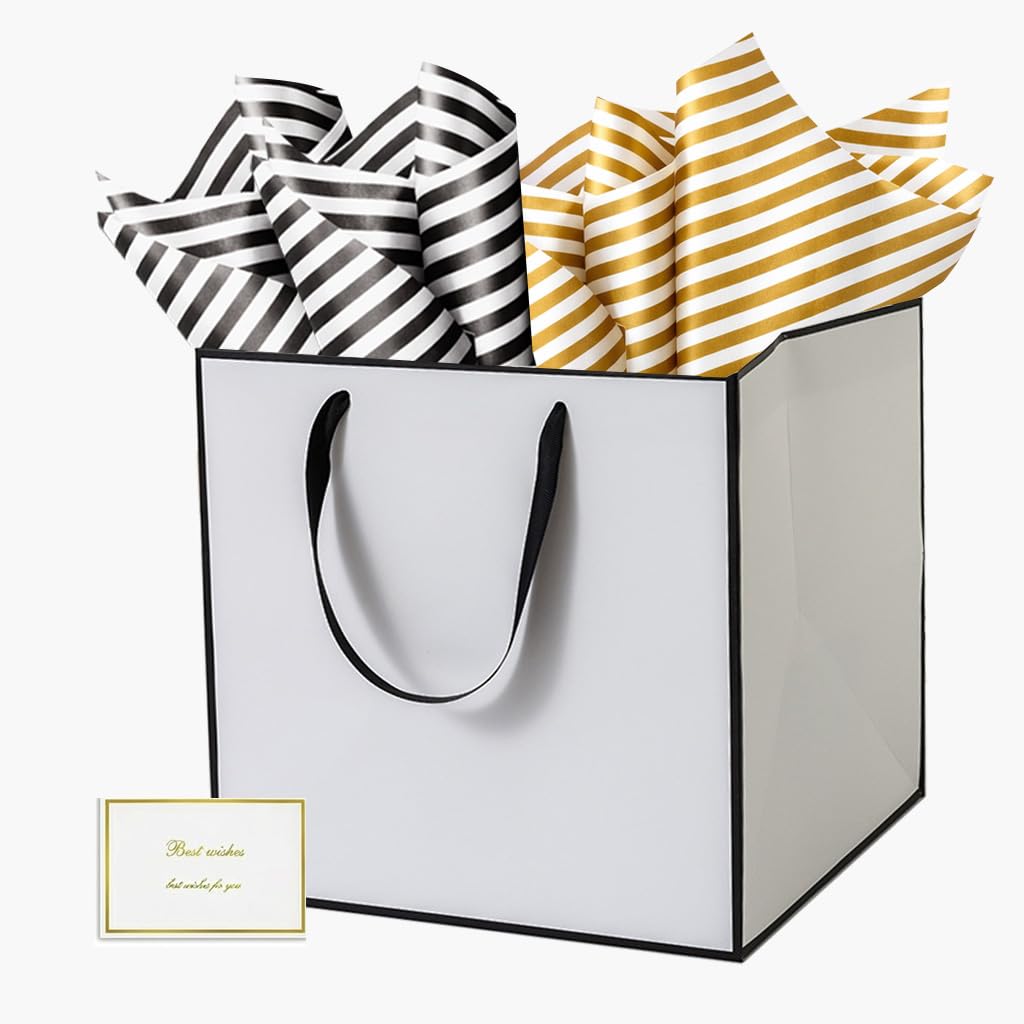 THIXY Extra Large Gift Bag, Gift Bags for Presents Big Paper Bag with Tissue Paper, Wedding Birthday Party Present Bridesmaid Gift Gifts Bag for Chrismas Wedding (Y)