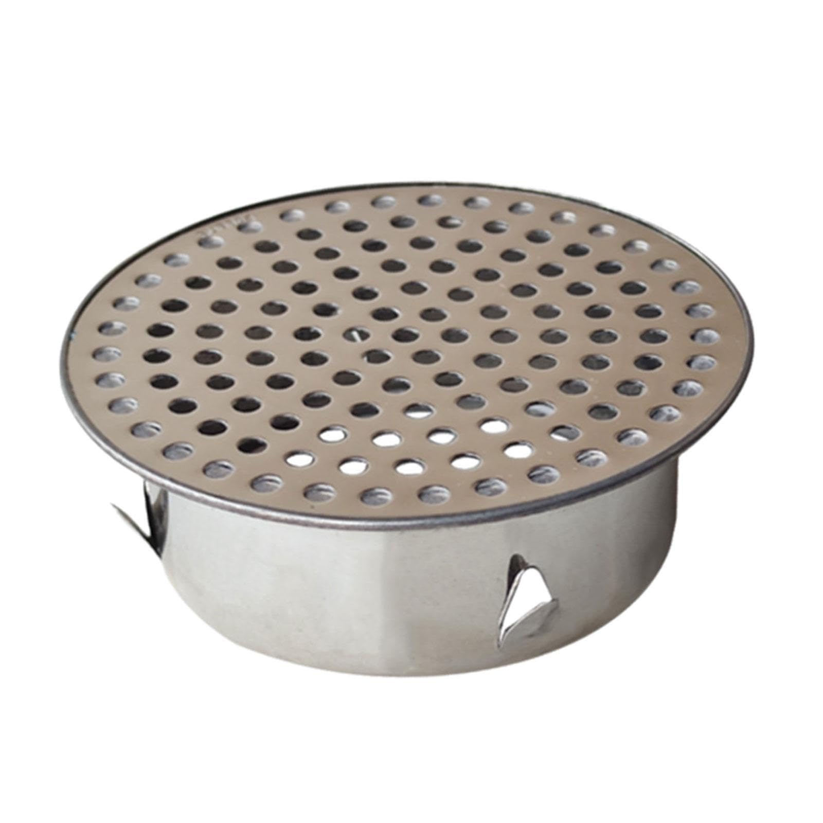 Desagüe de suelo universal de acero inoxidable con rejilla para recoger el pelo para baños y baños de hotel, tamaño de tubo de 130 mm, duradero, fácil de instalar, diseño antiobstrucciones