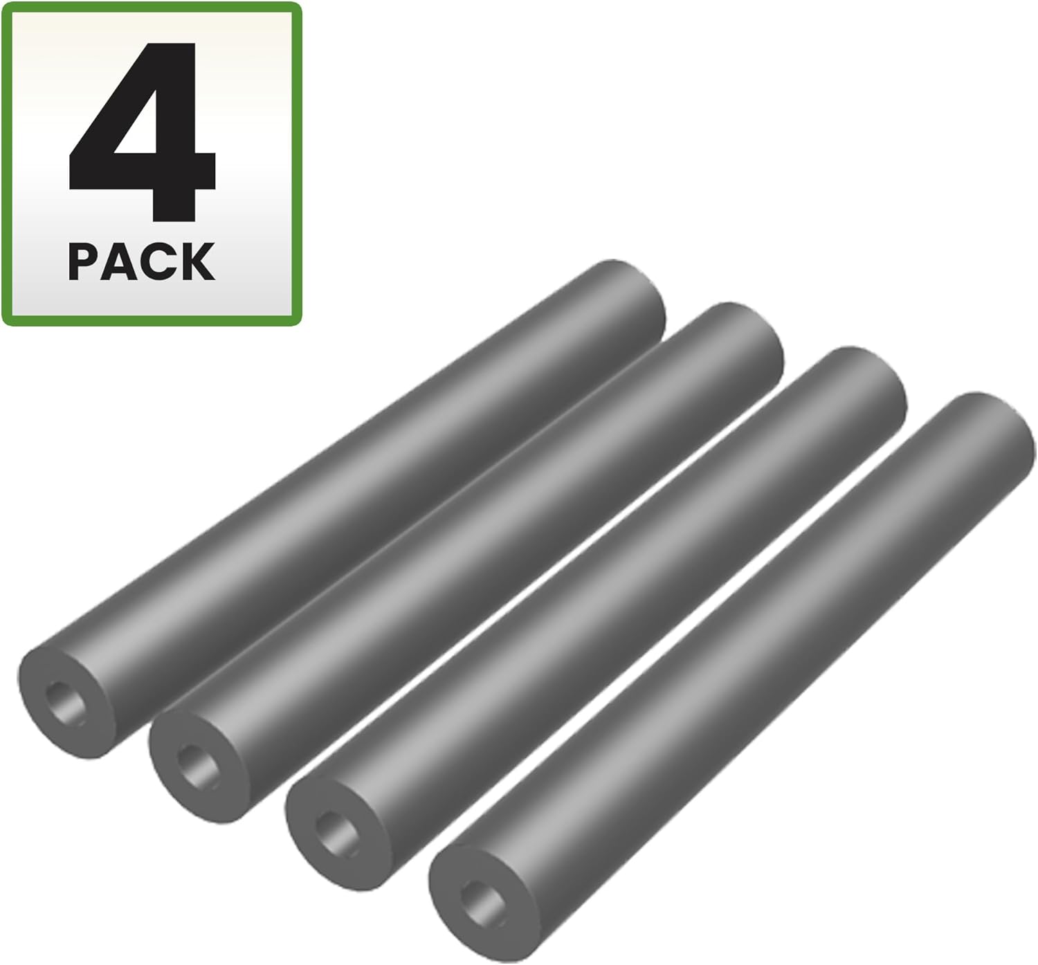 1" OD x .40" ID x 8" Long Steel Pipe – 4 Pack Seamless Straight Round Tubes/Spacers for DIY Projects, Welding & Cutting – Premium and Durable Industrial Metal Tubing