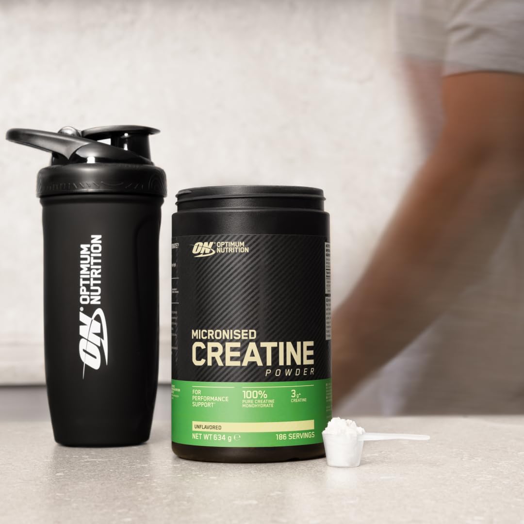 Optimum Nutrition Micronised Creatine Powder, 100% czystego monohydratu kreatyny w proszku dla wydolności i mocy mięśni, Bezsmakowy, 93 porcje, 317 g