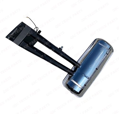 Miniatura 7 de QSC Truck Parts Espejo de puerta cromado con brazos derecho izquierdo par wLED compatible con Kenworth T680 T880