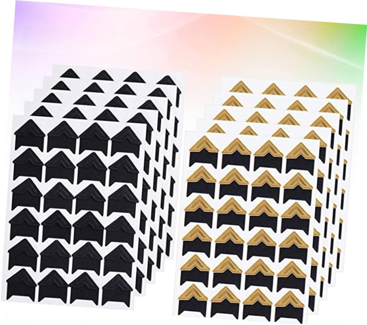 DOITOOL 30sheets Photo Corner Stickers of Self-Adhesive Kraft Vintage Scrapbooking Stickers for Frame Decoration Corners for Creative Photo Albums