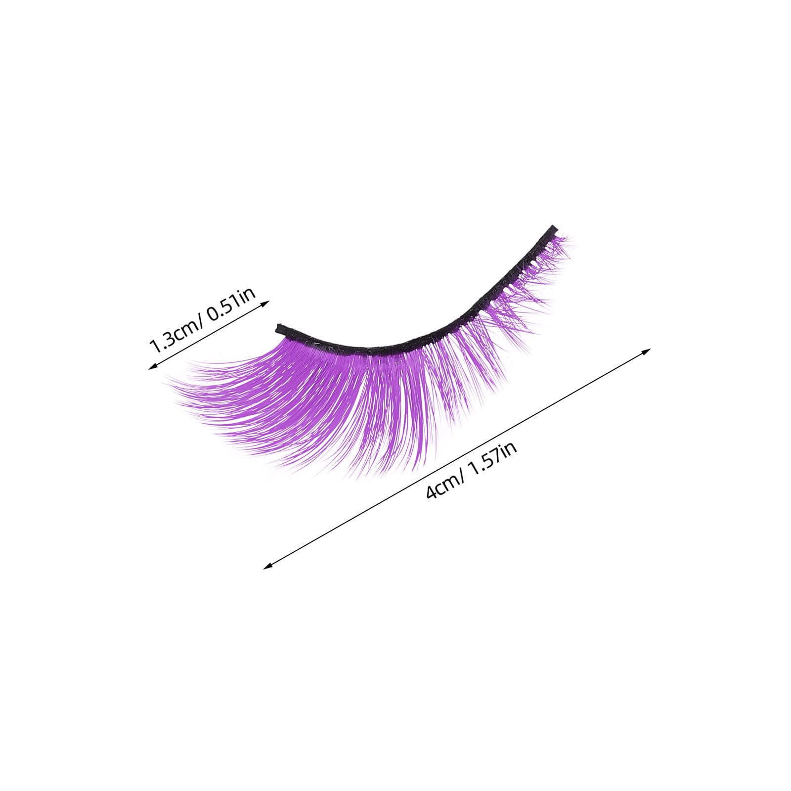Healvian 25 Paia Set di Ciglia Finte Porpora in Fibra Artificiale Leggere e Riutilizzabili per Trucco da Palcoscenico e Feste di Halloween per Appassionati di Makeup