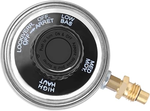 Miniatura 7 de Aleación de zinc 1 "-20UNF Gas de baja presión regulador ajustable válvula de control de parrilla de barbacoa Válvula de control de parrilla de gas