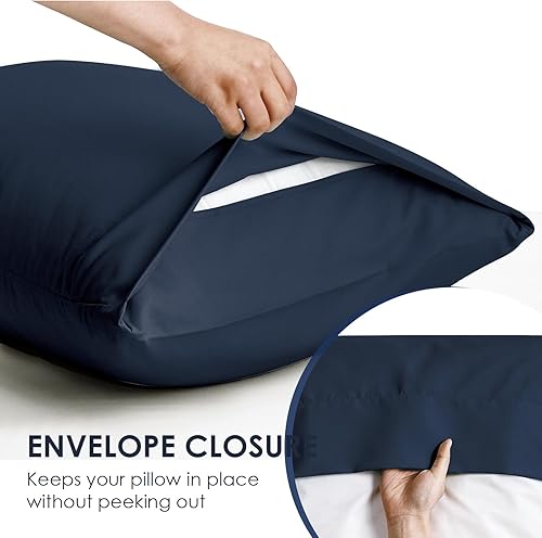 Miniatura 12 de FreshCulture Sage Green Pillowcases Queen Size 12 Pack - Bulk Pillowcase Set - Envelope Closure - Soft Brushed Microfiber Fabric - 20x30 Inches