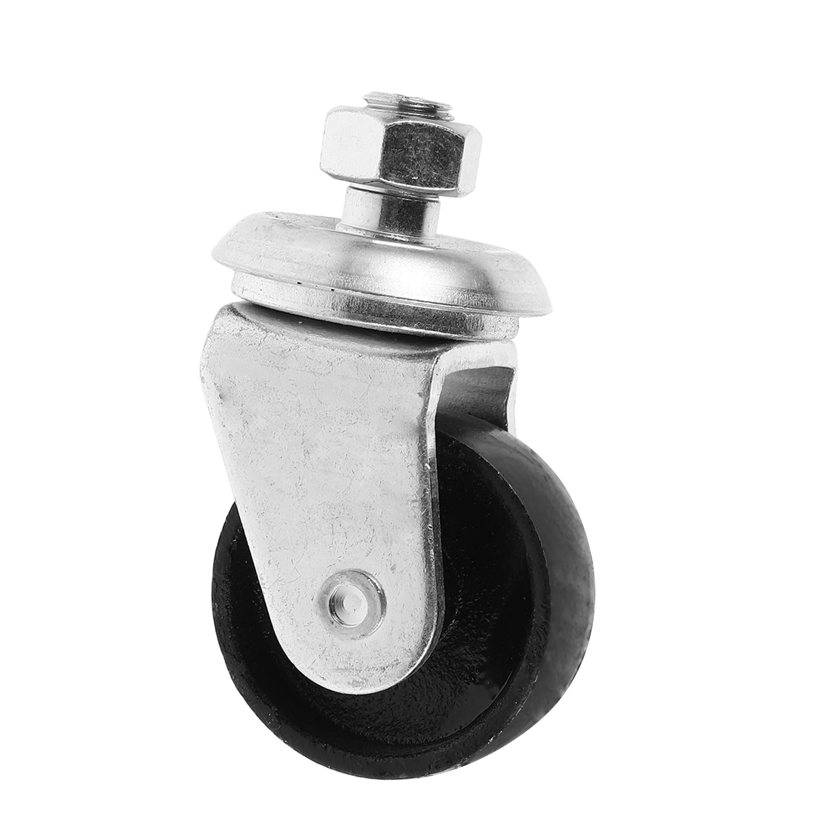 Roulette pivotante pour cric 4 tonnes avec tige filetée rotative à 360° - Roulette de rechange industrielle pour lève-sol et pompes doubles - Accessoires de cric