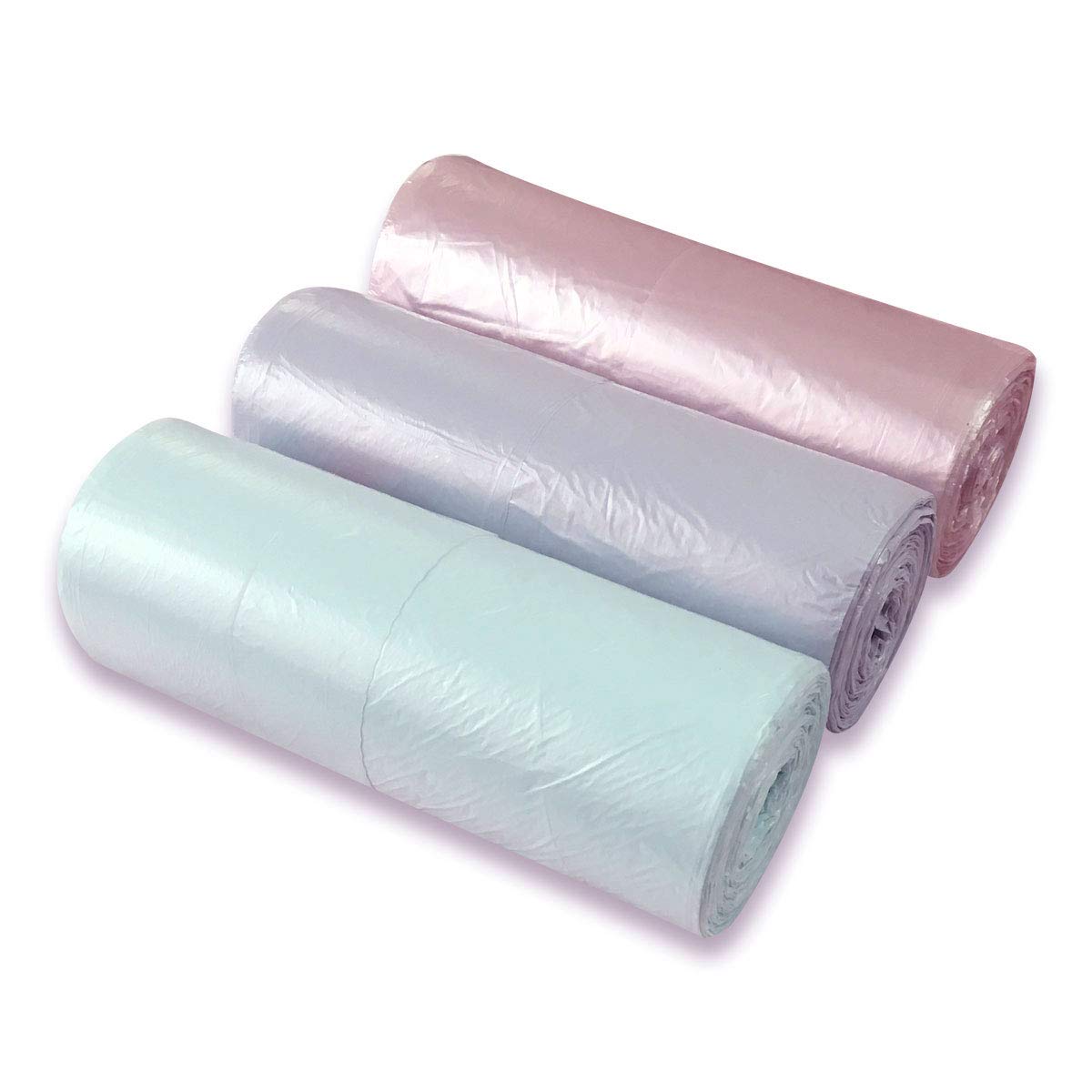 SNASUM Small Trash Bags Garbage Bags Strong Rubbish Bags Biodegradable Wastebasket Liners for Home Kitchen Bathroom Office Car 90 Count Multi