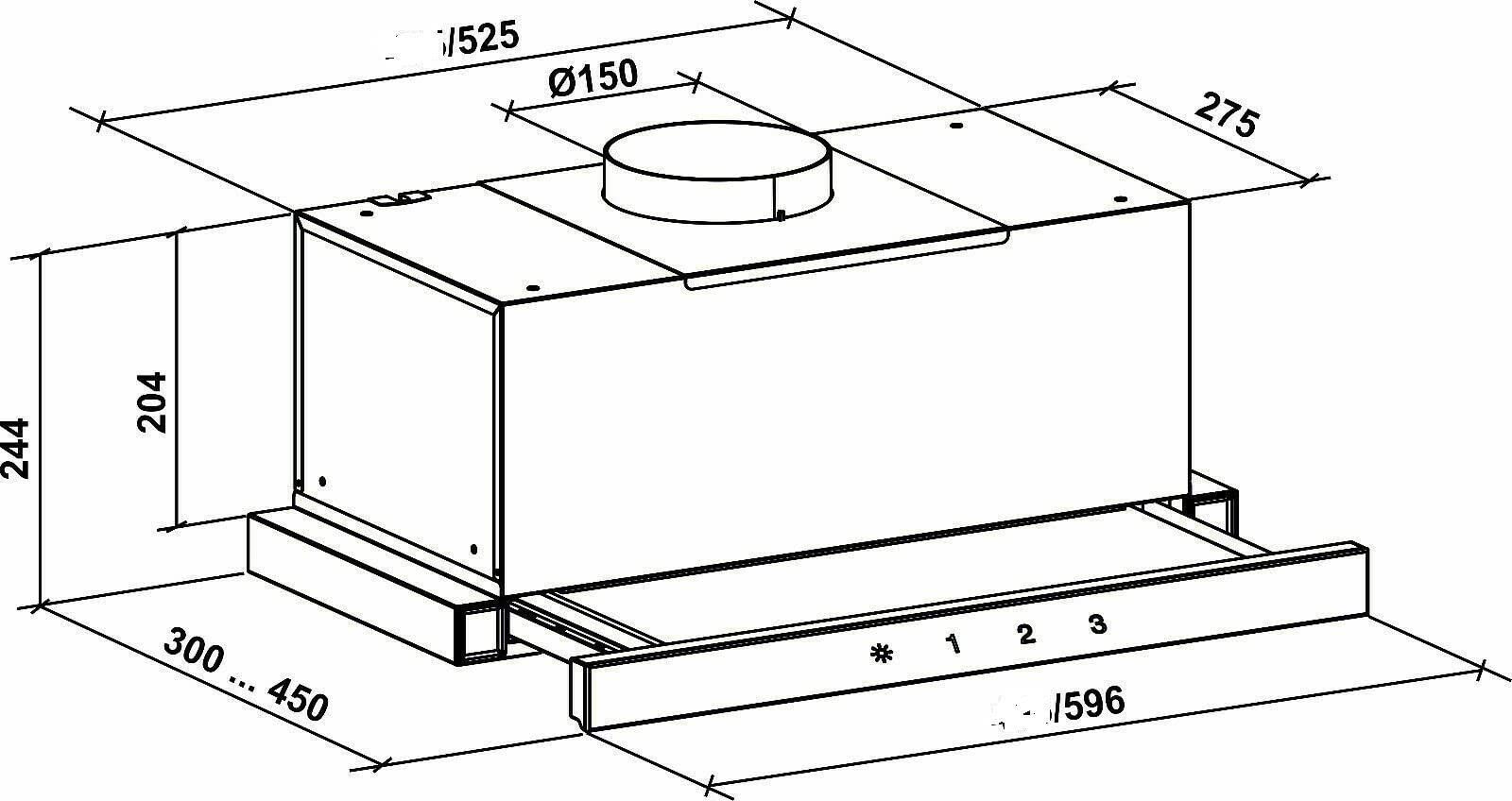GURARI Flachschirmhaube GCH B 117 BL PRIME, Einbau Dunstabzugshaube 60 cm, Schwarz, Schwarz Glas, 1000m³/h,Sehr Saugstark, 3 Stufen, Abzugshaube, Ablufthaube, Umlufthaube