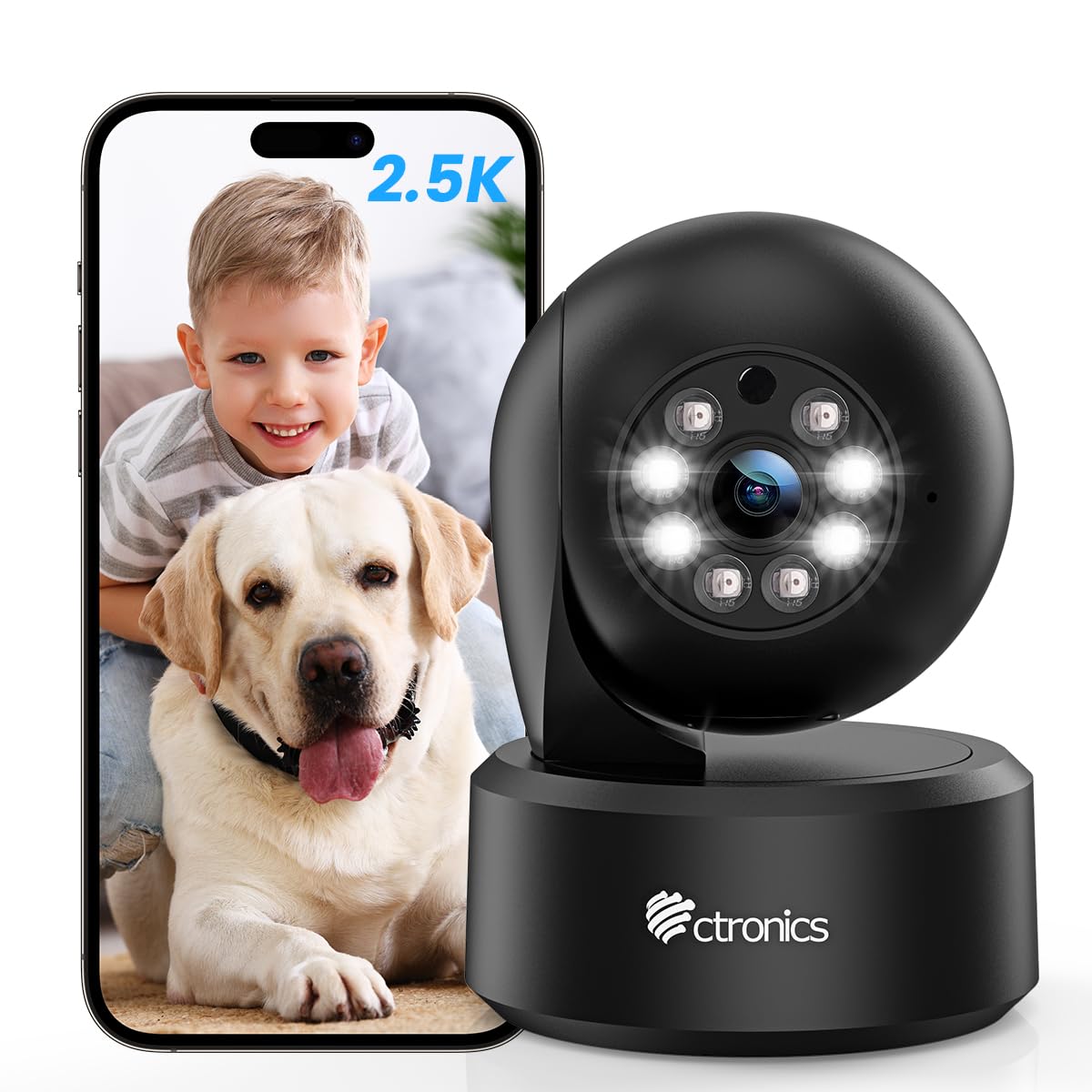 4mp wifi indoor surveillance camera con night vision