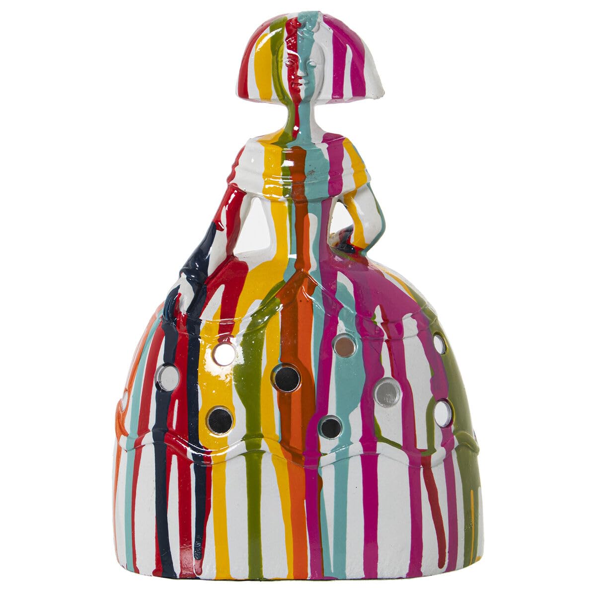 Alexandra House Living Figura Decorativa Menina Multicolor Acrílico Plástico Melamina 14 x 9 x 21 cm