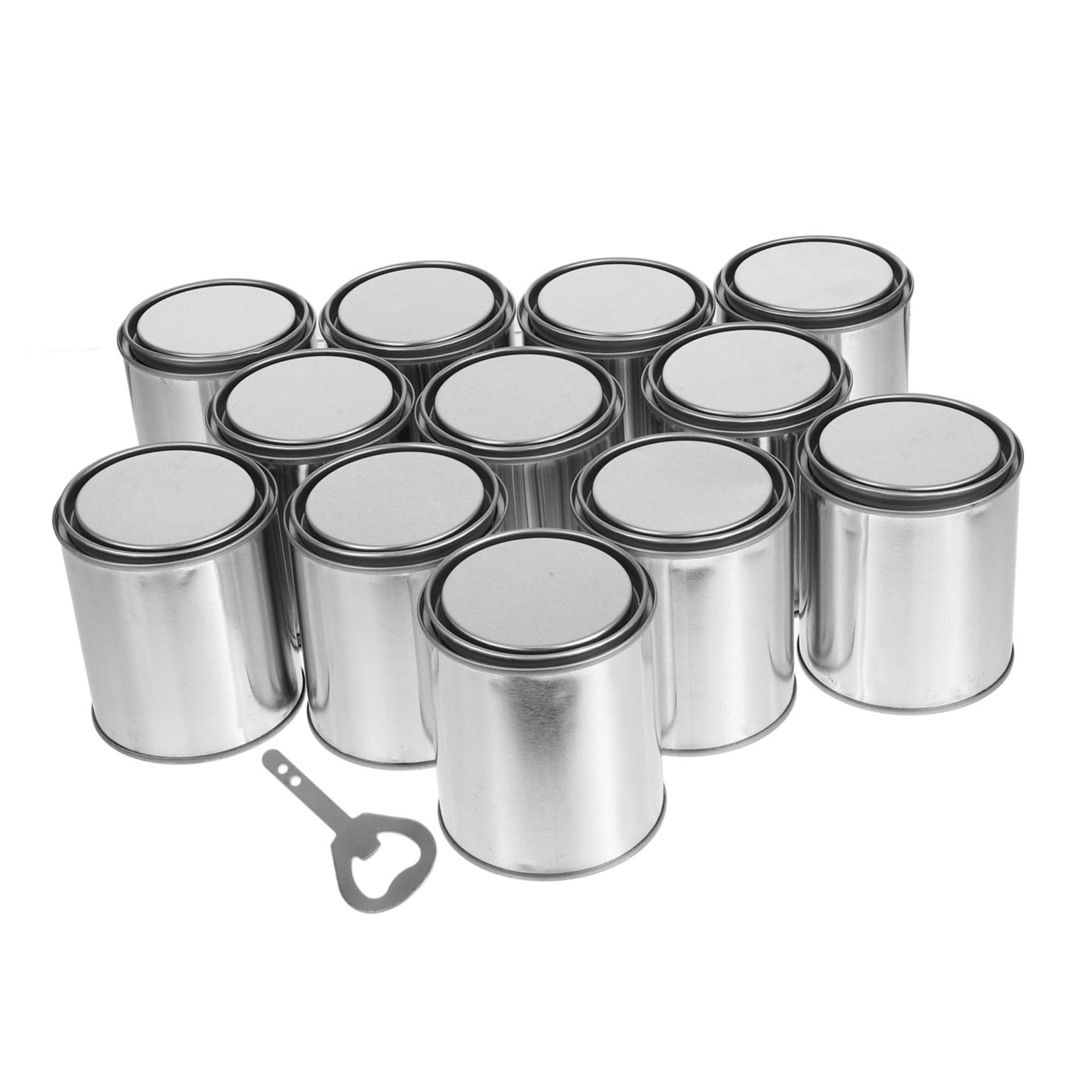 Didiseaon Latas de Pintura Metálicas Vacías Contenedores de Almacenamiento con Tapas Latas de Pintura Pequeñas para Manualidades y Proyectos de Bricolaje