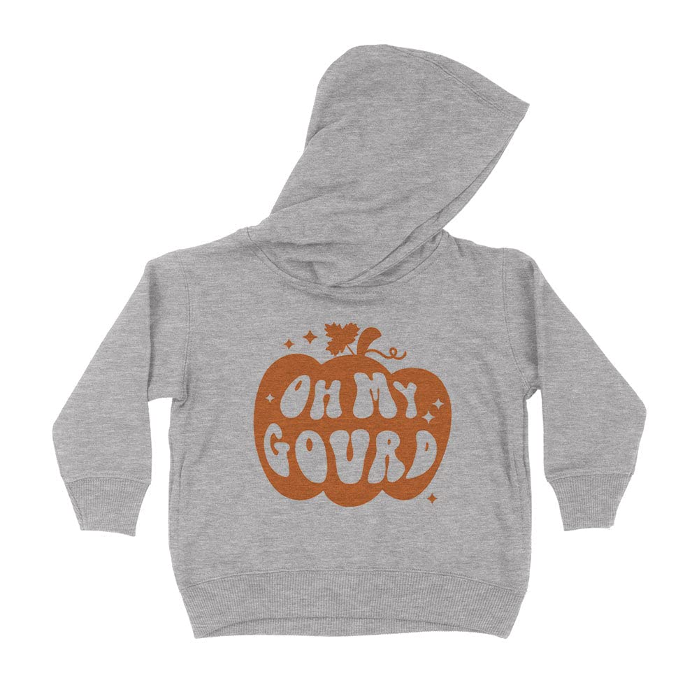 Pumpkin Oh My Gourd Kids Hoodie Sweatshirt Toddler 4T Heather Grey