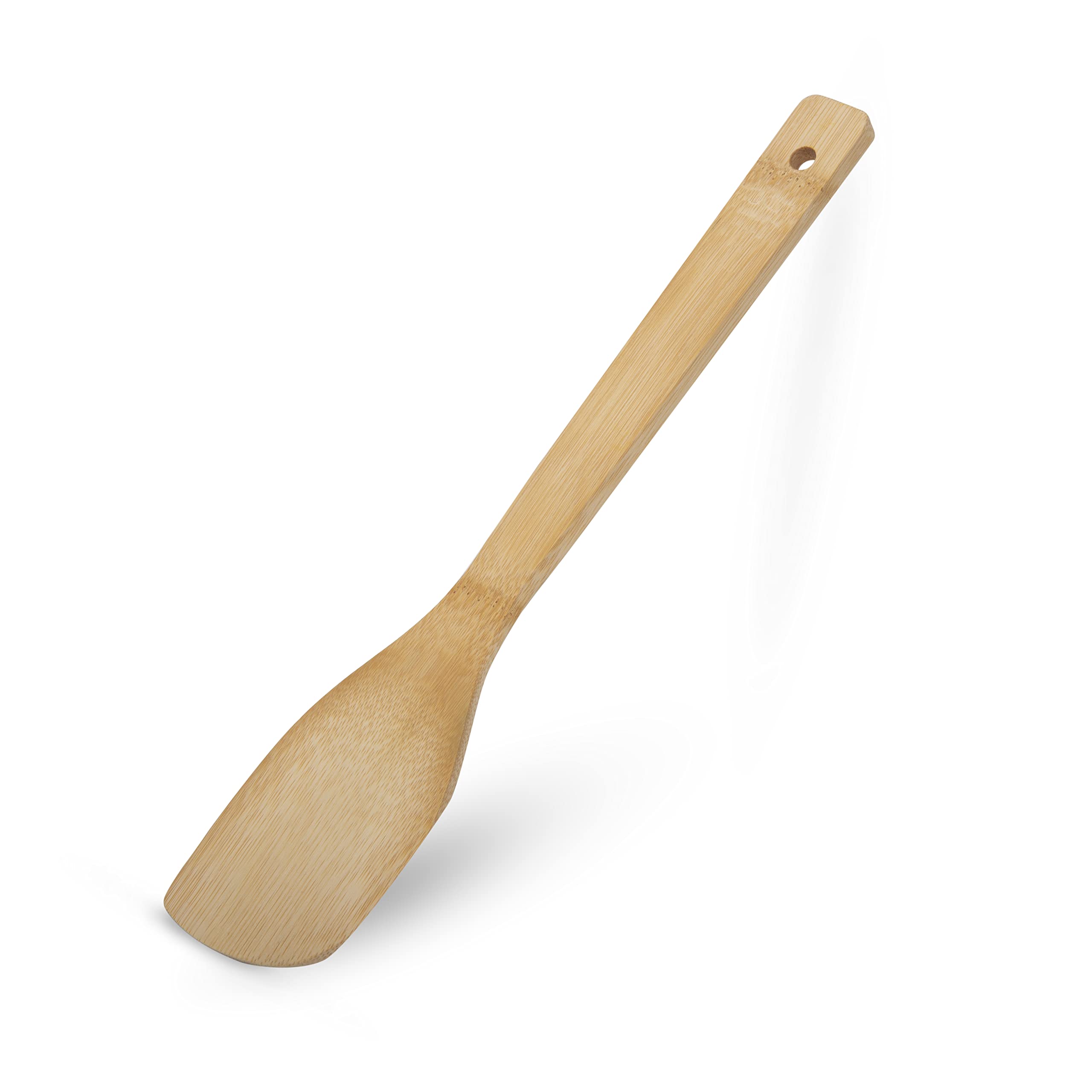100% Pure Natural Non Stick Solid Bamboo Turner | Withstands Temperature Upto 230°C | Ideal for Non-Stick Cooking | Strong, Light & Durable | Anti Fungal and Anti Bacterial - 30Cm, Brown