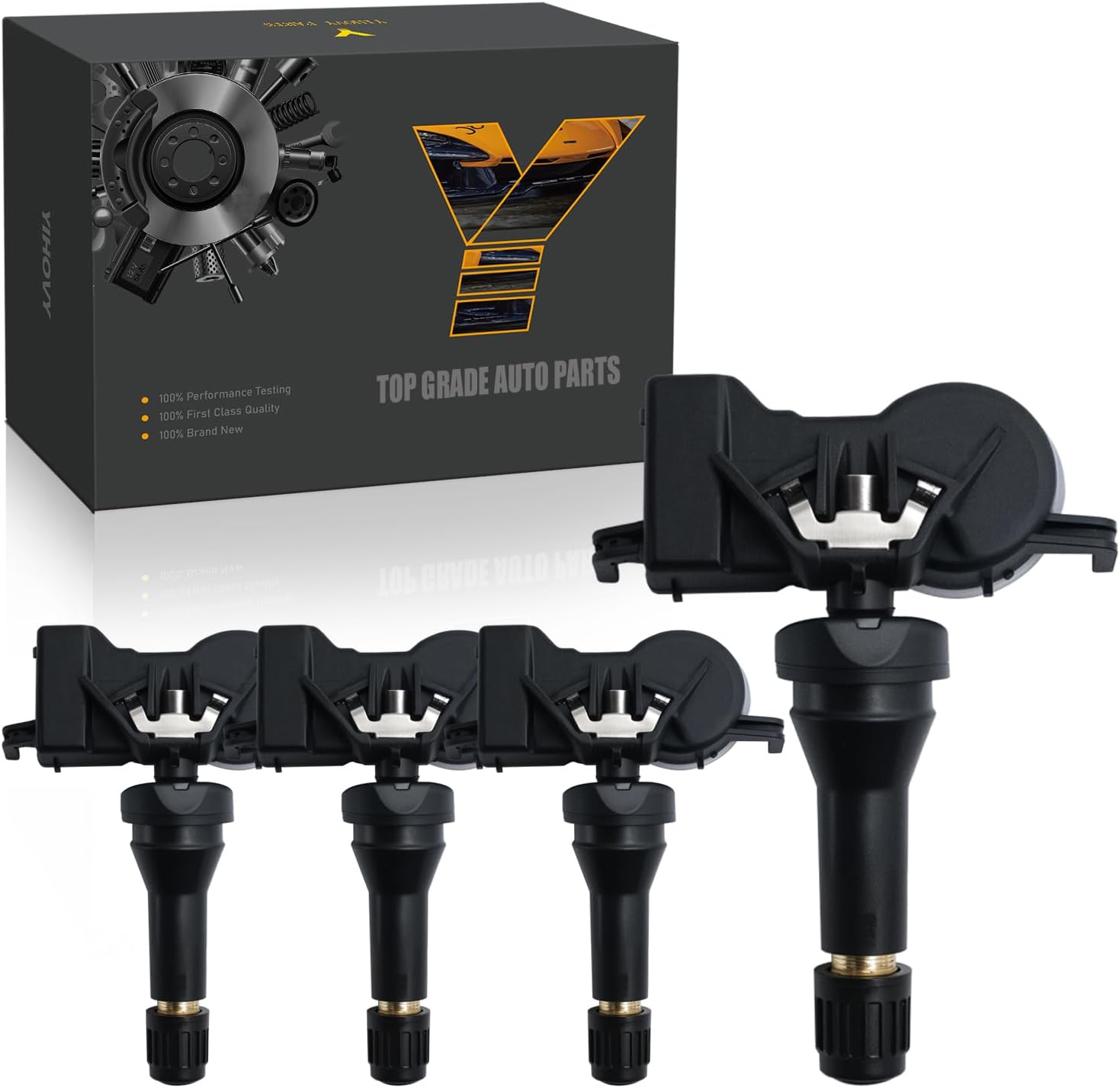Pre-Programmed TPMS Sensor Tire Pressure Monitoring Sensor 40700-4CB0A fit for Nissan 2014 2015 2016 2017 2018 2019 Rogue 2014-2015 Rogue Select 40700-3VU0A, 407003VU0A, 407004CB0A - 433MHz (4)