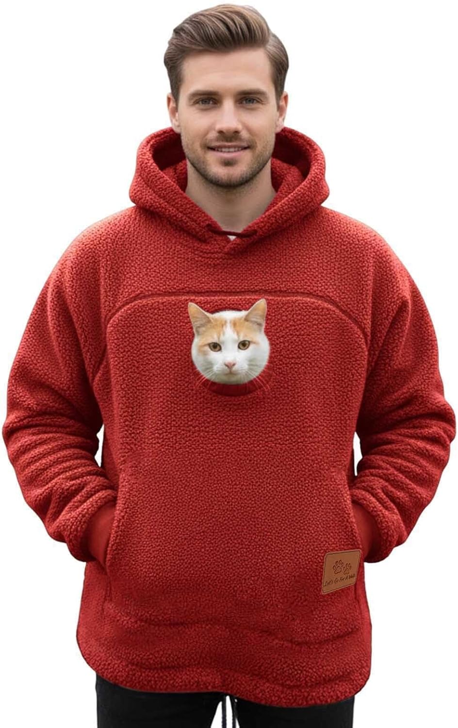 Cat Pouch Hoodie Pet Carrier Hoodie Zipper Pet Care Hoodies Fuzzy Hooded Sweatshirt With Zip Kangaroo Unisex Outdoor