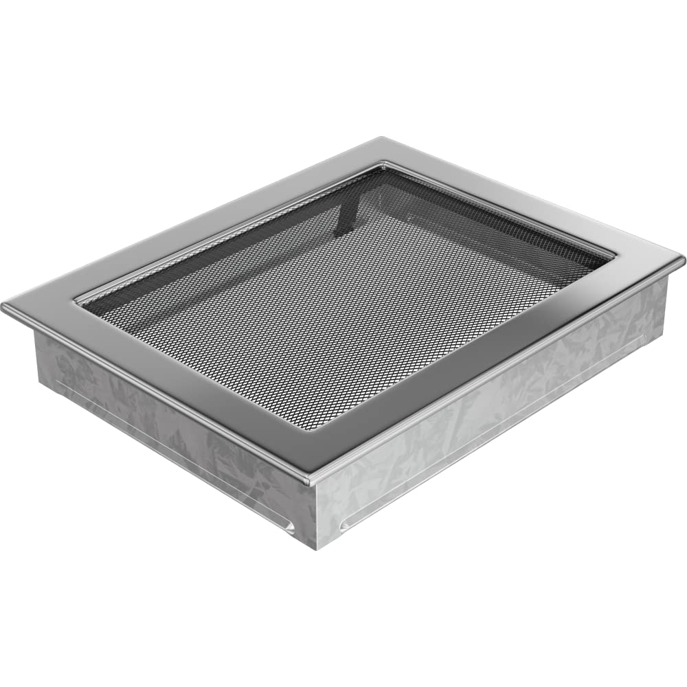 Grille d'aération en acier inoxydable nickelé Kratki pour hotte