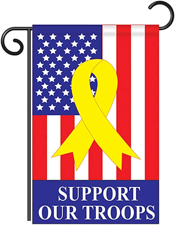Service Support Our Troops Garden Flag Armed Forces All Branches Honor United State American Military Veteran Official Small Decorative Gift Yard House Banner Double-Sided Imported 13 X 18.5