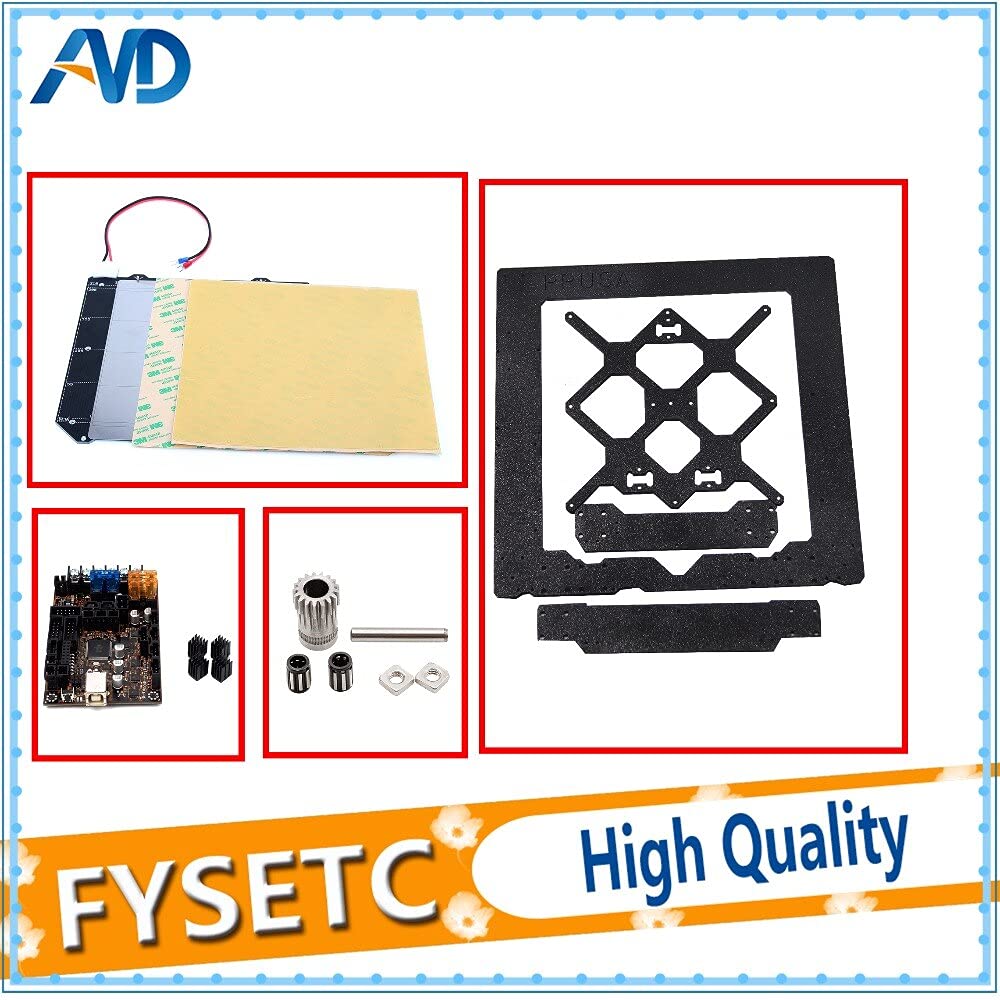 Lysee 3D Printer Parts & Accessories - Clone Prusa i3 MK3 Magnetic Heat Bed MK52+Steel Sheet+2X PEI+EinsyRambo 1.1b Board+Cloned Dual Gear+ Aluminum Alloy Frame