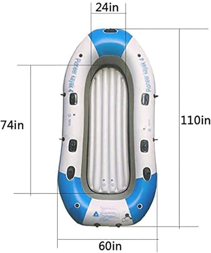 Kayak Inflable Touring para 4 Personas con Remos y Bomba miniatura 2