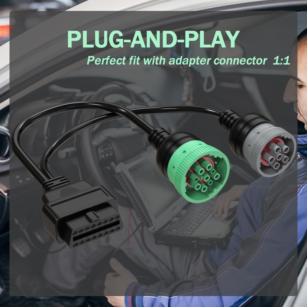 OBD2 Strumento Diagnostico Del Camion 16 Pin Cavo J1708 J1939 Connettore OBD A OBD2 6 Pin 9 Pin Per Auto Camion