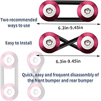 Vista 4 de Clips de parachoques de color rosa, 12 piezas, liberación rápida, soportes universales para parachoques para automóviles, se pueden aplicar a