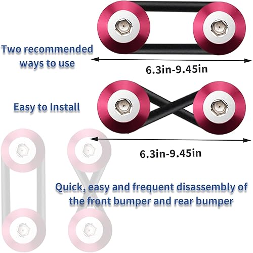 Miniatura 4 de Clips de parachoques de color rosa, 12 piezas, liberación rápida, soportes universales para parachoques para automóviles, se pueden aplicar a