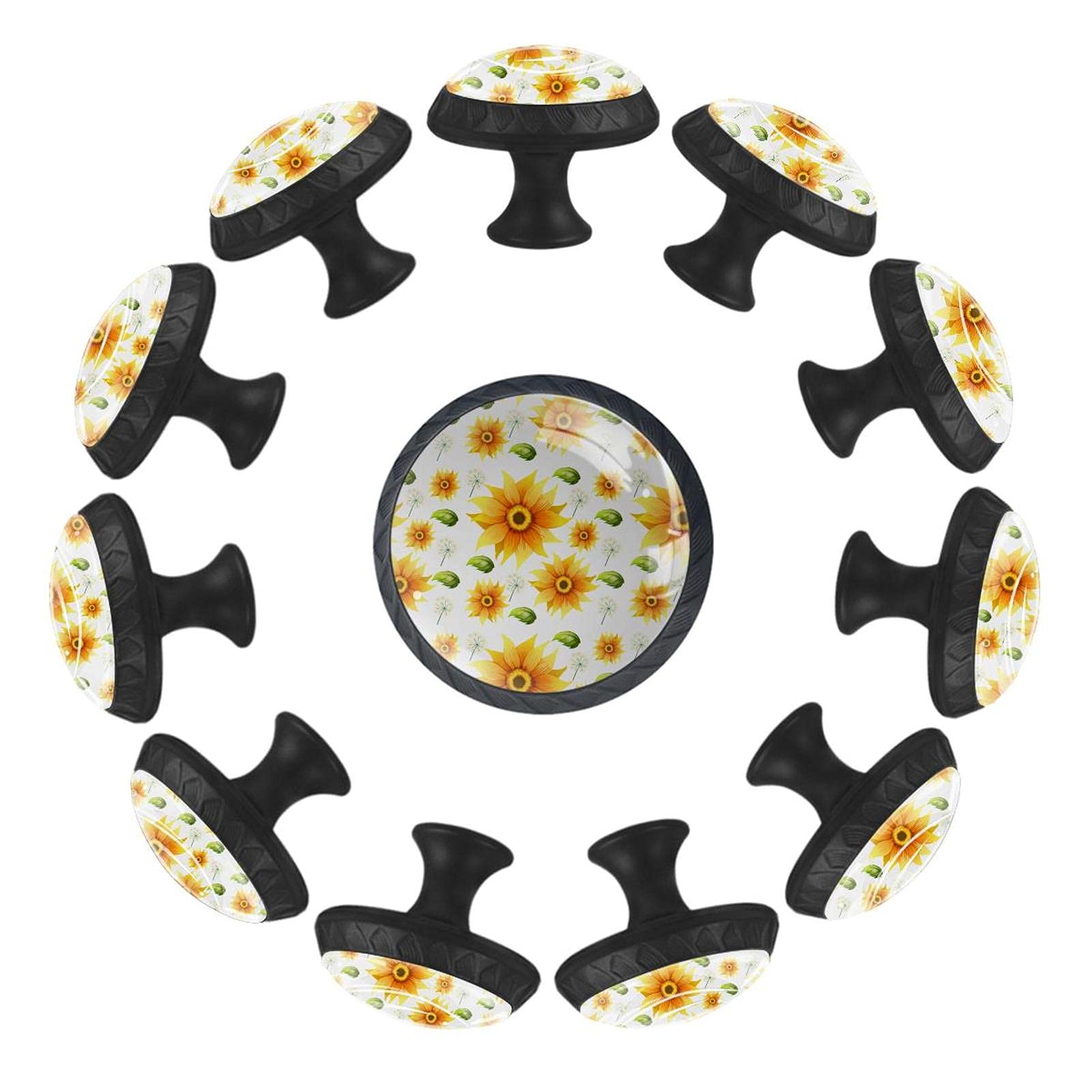 Boutons de tiroir motif tournesol pour relooker une commode de crèche