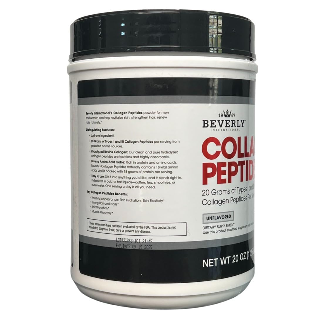 Beverly International Collagen Peptides Protein Powder, Unflavored 20 oz — Amazon image 2
