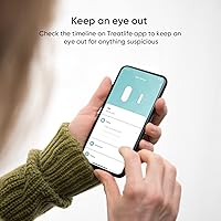 Vista 4 de TREATLIFE Zigbee - Sensor de alarma de puerta inteligente, sensor de contacto para ventana/puerta para seguridad del hogar, automatización
