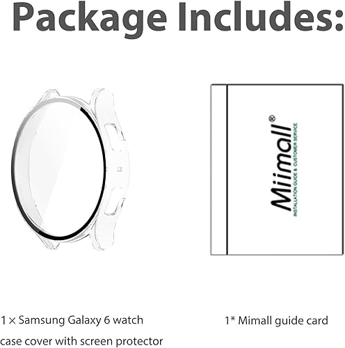 Miniatura 7 de Miimall Funda con protector de pantalla compatible con Galaxy Watch 6 de 1.575 pulgadas, PC + TPU excelente material a prueba de golpes y caídas