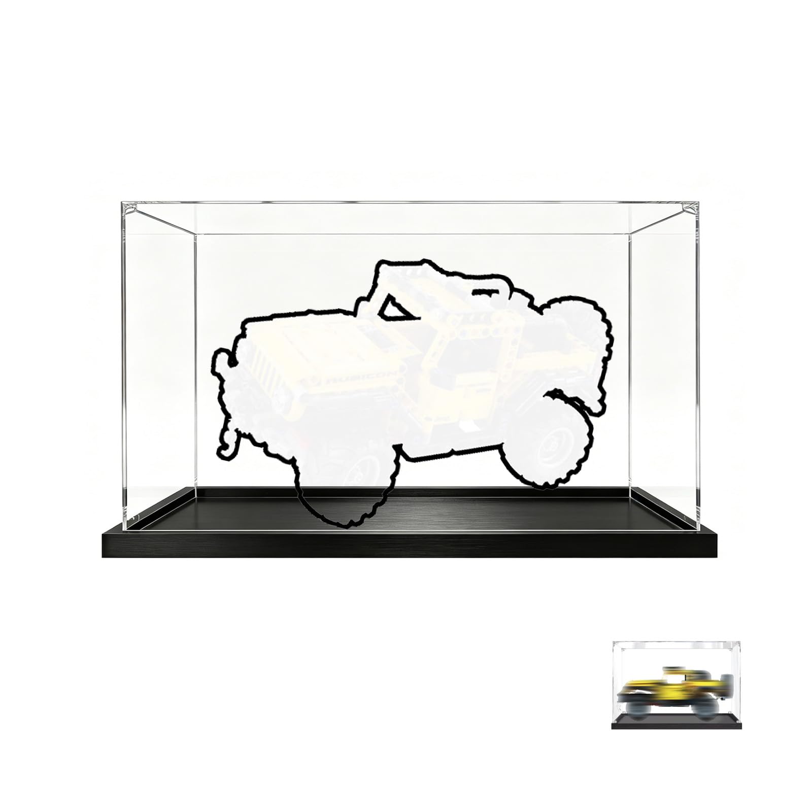 Acrylic Display Case for Lego 42122 Vehicles Model, Dustproof Clear Storage Box, UV Protection Display Box Compatible with 42122 (Model Not Included) (3mm)