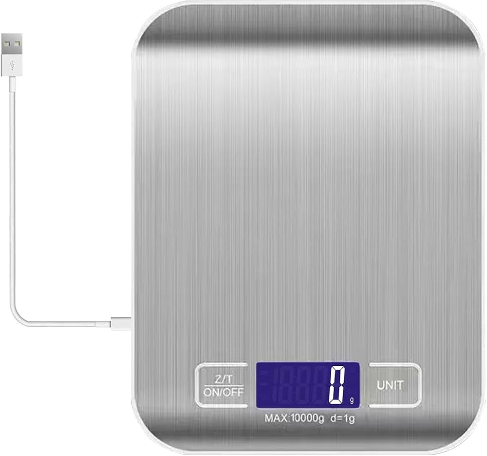 Type-C Fast Charging Rechargeable Shipping Scale, Digital Kitchen Scale,Food Scale Weight Grams and Ounces for Baking Cooking and Meal Prep, 22lb/10kg