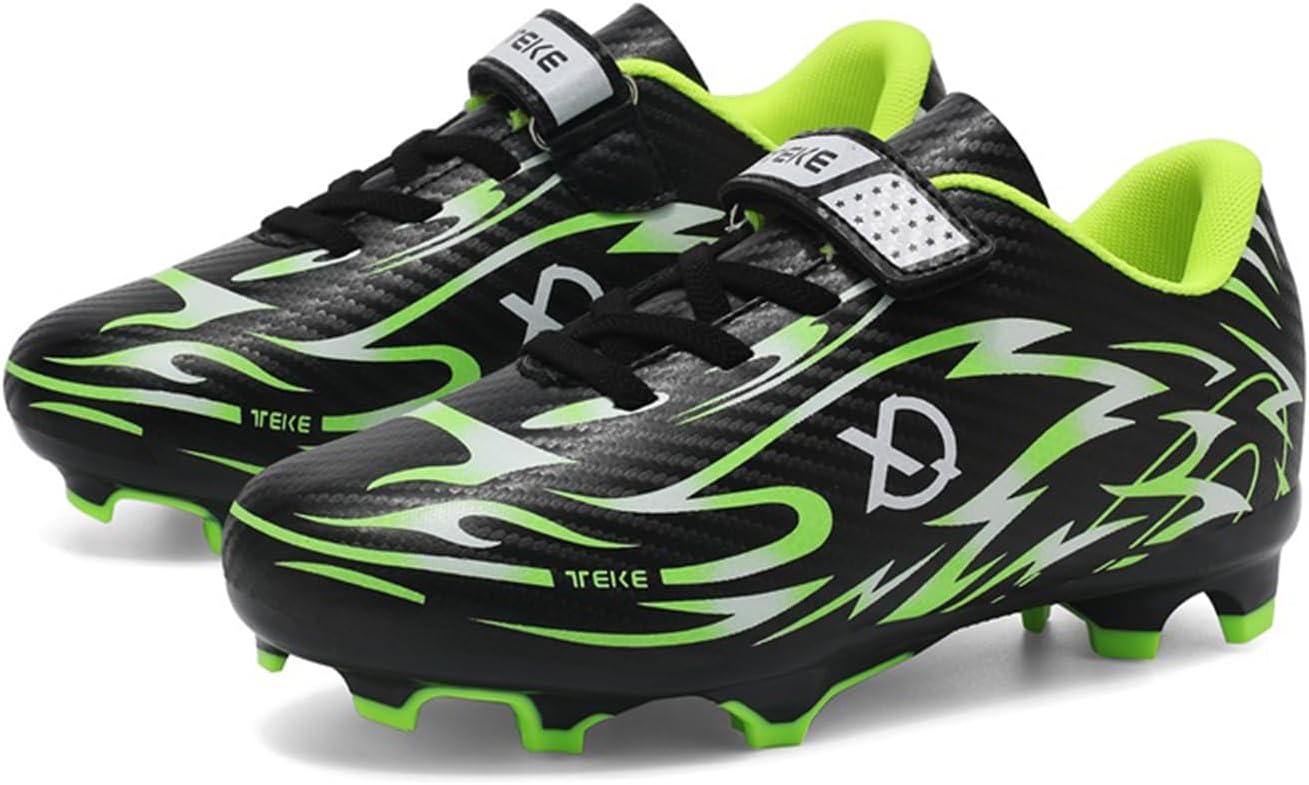 Kids Football Cleats (Boys & Girls) - Breathable Mesh Construction, Shock - Absorbing Insole, Size Range 35-46 (Suitable for 6-17 Years Old)
