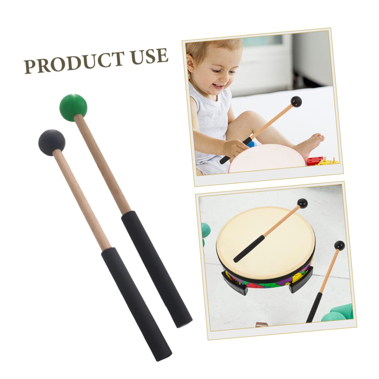 Toyvian 6paare Percussion Mallets Für Marimba Und Zungentrommel Leichte Mit Haltbarem Kopf Für Musikliebhaber Und Anfänger Für Kreative Sessions Und Meditation
