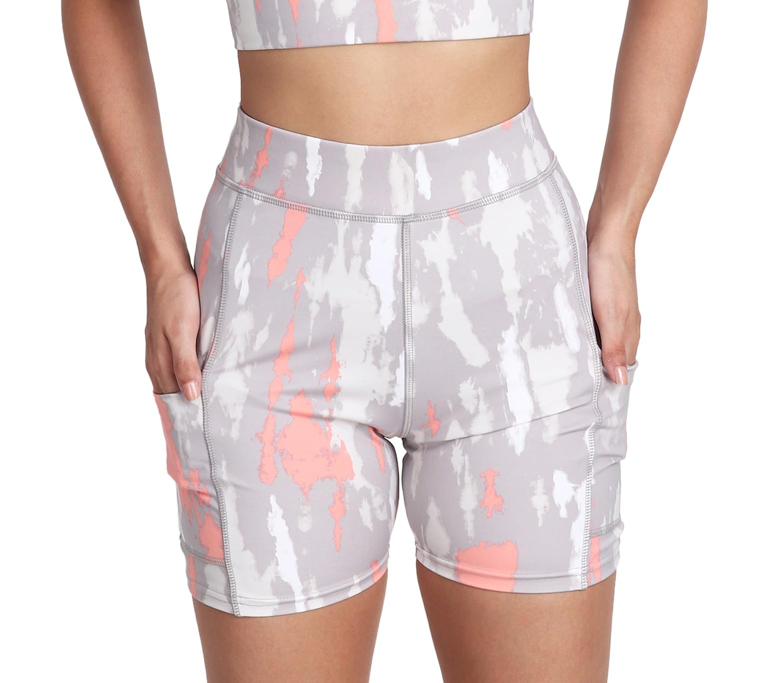 ssoshhub Women's Workout Printed Ultrasoft Outfit High Waist Running Shorts for Gym, Yoga, Sports, Stretchable, Breathable Soft Fabric Activewear Workout Sports Wear Tights Shorts-picture-38