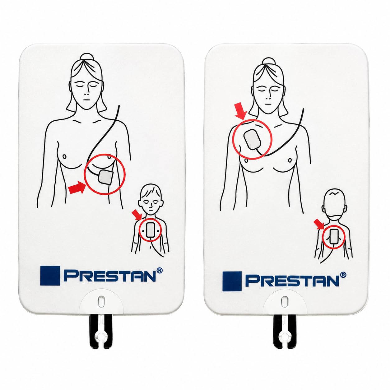 PRESTAN AED UltraTrainer unidad individual | Bilingüe inglés/español | Sistema de detección de parches | Entrenamiento para adultos y niños | Relación conmutable 15:2 y 30:2 | 5 escenarios