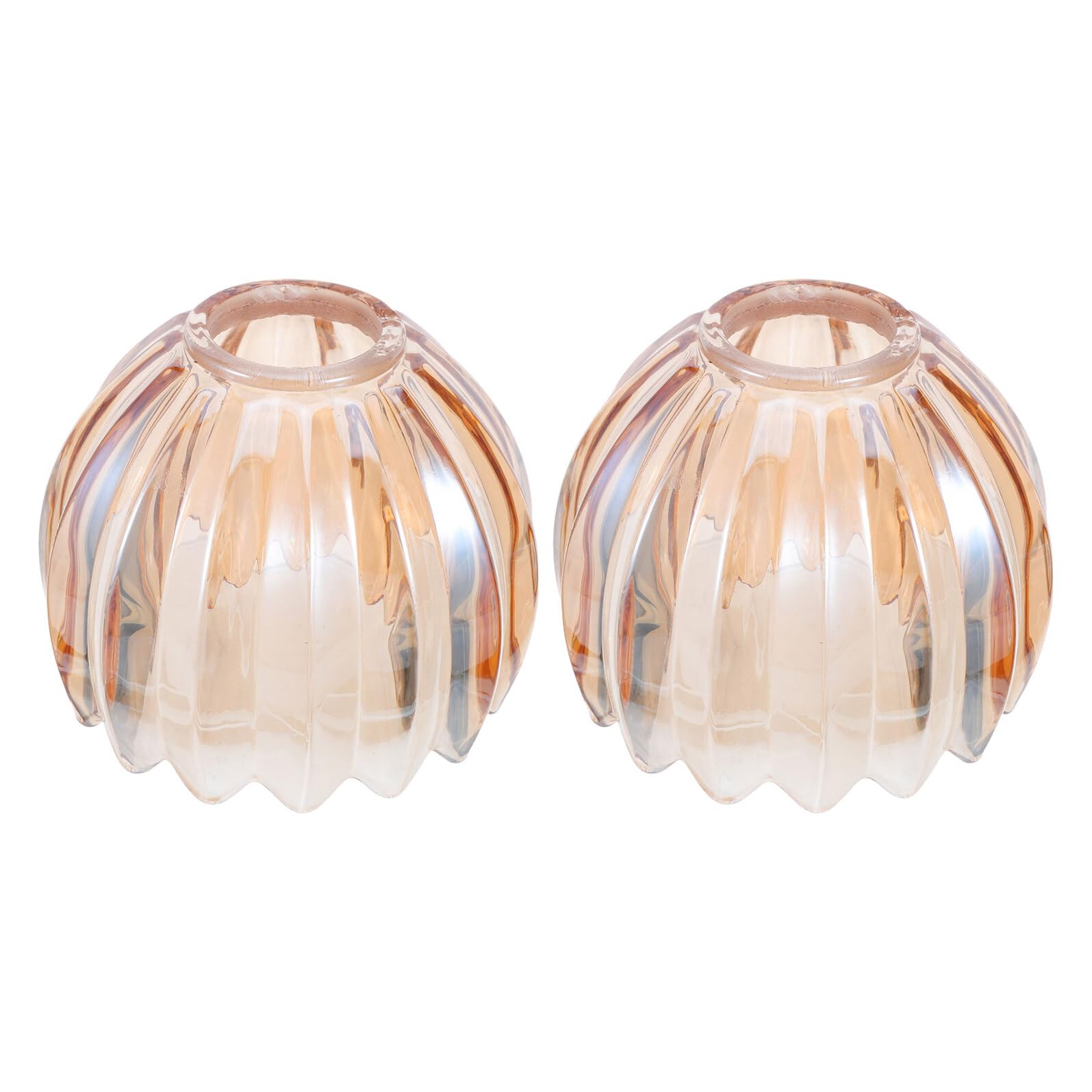 Toyvian Abat-jour en Verre Tulipe 2 Pièces, Remplacement pour Lustre et Lampe sur Pied, Installation Facile, Éclairage D’ambiance, Chambre